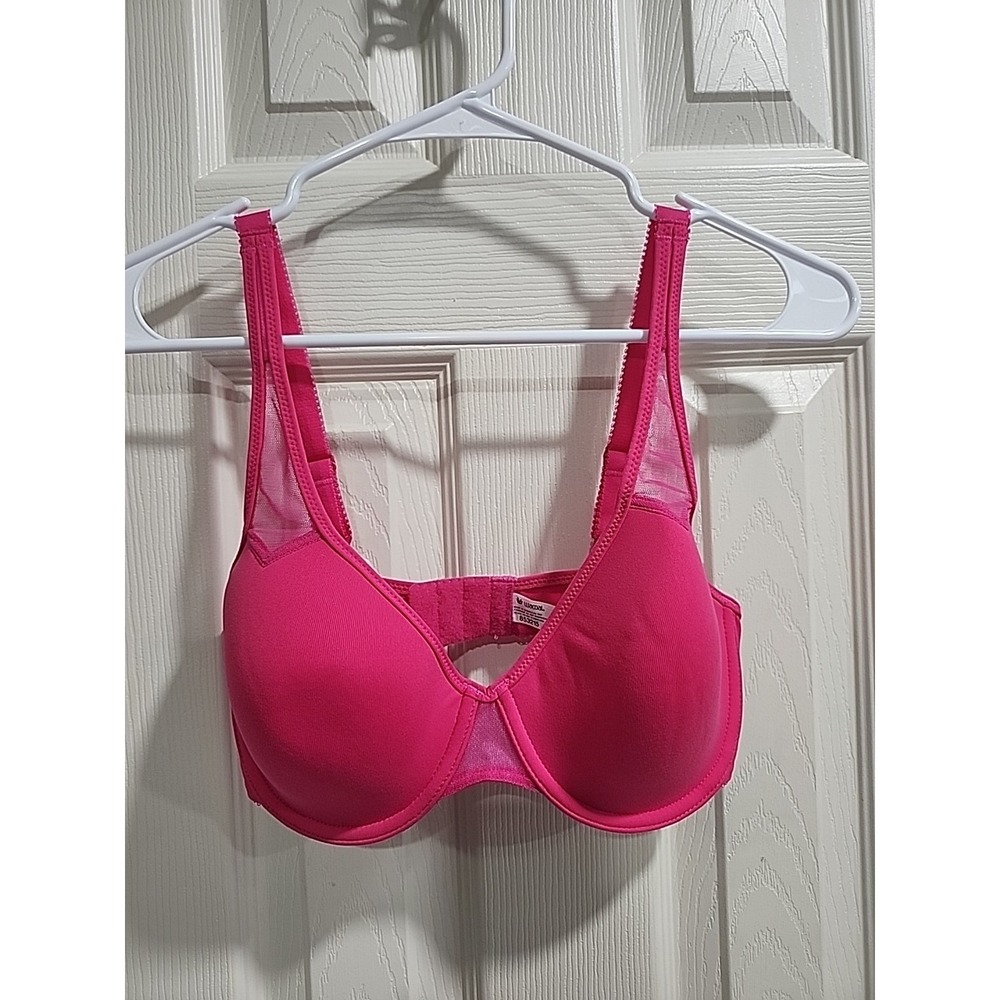 Wacoal Bra 853215 34D Hot Pink Underwire Padded Adjustable Clasp Back